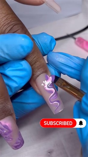 Viral Blooming Gel Marble Tutorial | Purple, Pink & White 💜