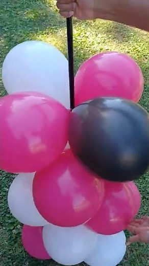Spiral Balloon Column - Quick 3 colors Tutorial #decorate #balloon #howto #minniemouse