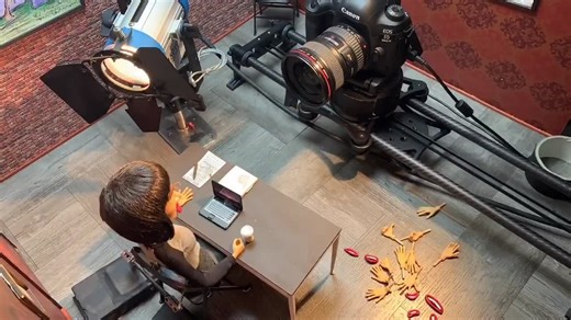 Can’t stop, won’t stop. #animation #canon #dragonframe #stopmotion #behindthescenes #videographer #timelapse