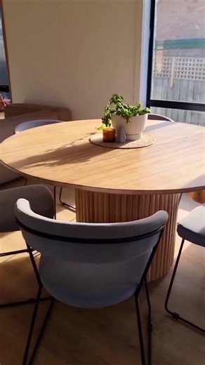 DIY Round Dining Table from 100-Year-Old Recycled Top | Upcycled Furniture