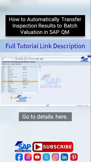 How to Automatically Transfer Inspection Results to Batch Valuation in SAP QM | Batch Management