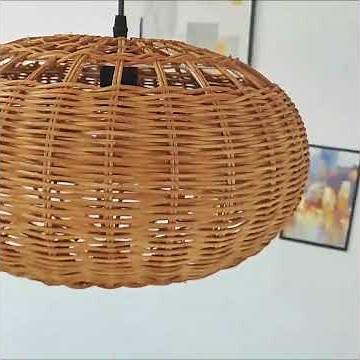Coastal Lighting Kitchen Island Rattan Pendant Light Natural Retro Luxurious Chandelier Wabi-sabi
