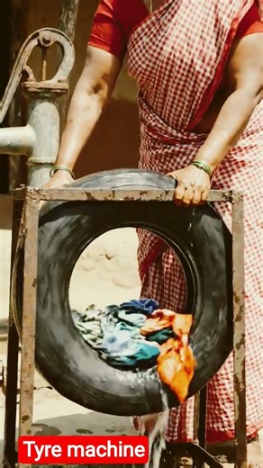 Tyre Washing Machine Desi Jugaad #wheel machine #yt short