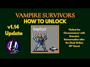 How to Unlock Zephyr in Vampire Survivors [Ode to Castlevania DLC | v1.14 Update]
