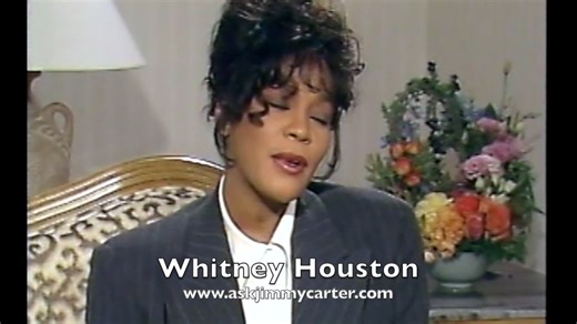 Flashback: Whitney Houston talks about death threats..good and bad fans...the joy of singing...She was shy in the beginning.. | Jimmy Carter