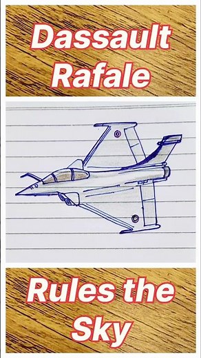 How to draw #rafale #airforce #military #aviation #easy #art #drawing #shorts #trending #viralvideo