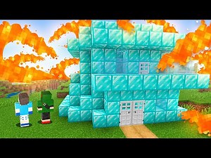 DIAMOND HOUSE VS LAVA TSUNAMI IN MINECRAFT!! DO WE SURVIVE?
