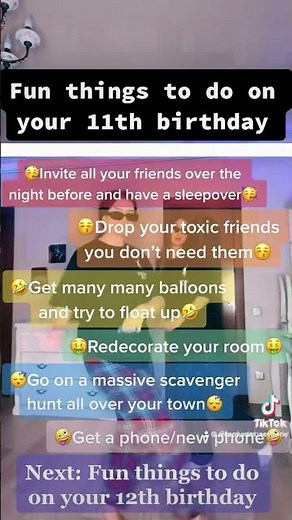 Fun things to do on your 11th birthday