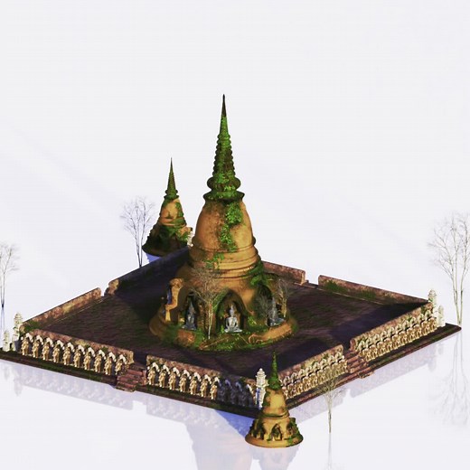 #เทรนด์วันนี้ เจดีย์ วัดมเหยงค์ #วัดมเหยงคณ์ #อยุธยา #3d #zbrush #substance
