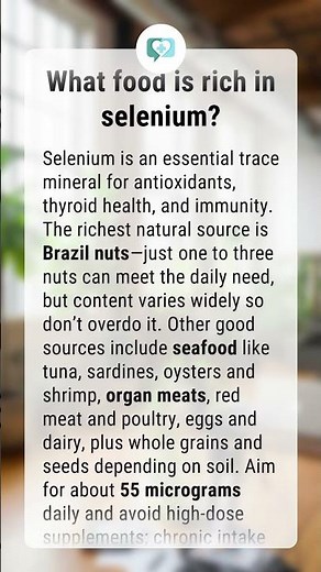 What food is rich in selenium?