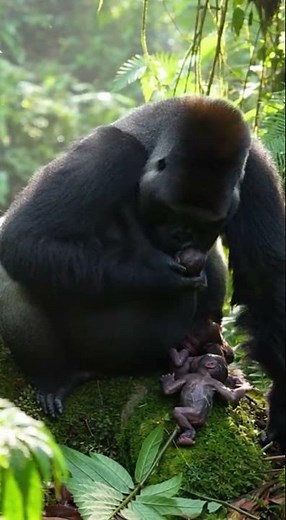 🤯 Rare Footage! A Chimpanzee Mother Giving Birth! 😮 충격! 침팬지 어미의 은밀한 출산 과정 공개! #Chimpanzee #Birth