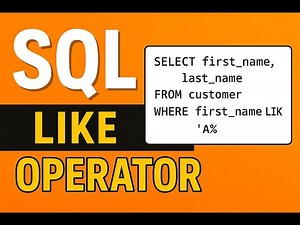 SQL LIKE Operator Explained with Examples | Wildcards in SQL (%) and (_)