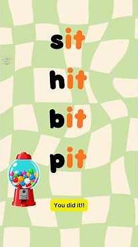 -it Word Family for Kids 🍬 | Bubble Gum Machine POP & READ! 🫧 Phonics Fun