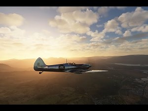 Spitfire MSFS2020 Mach Loop Sunrise from RAF Valley
