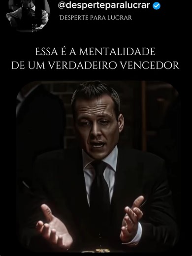 Essa é a mentalidade de um verdadeiro vencedor.O tipo de homem que não espera o momento perfeito. Isso não é motivação. É identidade. O verdadeiro vencedor não espera permissão. Ele decide. Ele não grita. Ele não se explica. Ele não pede validação. Enquanto muitos esperam confiança para agir, ele age e a confiança aparece depois. A pressão não quebra esse homem. Ela revela quem ele é. Quando ninguém acredita, ele continua. Quando ninguém vê, ele constrói. E quando os resultados chegam, ninguém e