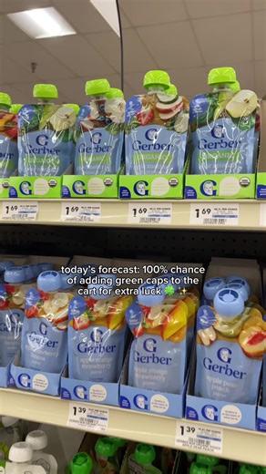 grabbing all the green we can today ☘️💚 #gerber