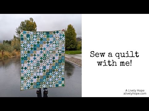 Easy Half Square Triangle Quilt Using Jelly Rolls