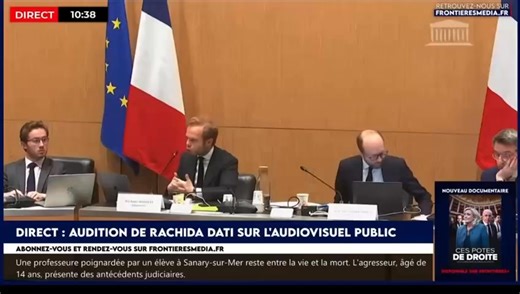 « La gauche peut avoir des positions à géométrie variable, je ne le sais que trop. Je suis en politique depuis un certain temps, c’est une réalité. » 👉 Rachida Dati lors de la commission d’enquête sur l’audiovisuel public. | Frontières Média