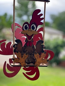 Swinging Bantam Rooster Wind Spinner SVG Design (digital Download) - Etsy