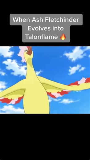 Ash Evolves Fletchinder into Talonflame in Pokemon XY and Pokemon Journeys