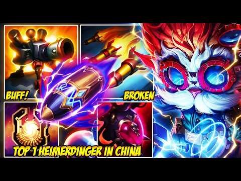 WILD RIFT CHINA TOP 1 HEIMERDINGER - HEIMERDINGER JUST GOT BUFFED... NOW HE'S BROKEN!