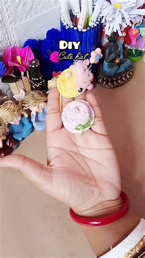diy cute hat 👒👒#diy #craft #shorts #viralvideo 😍😍