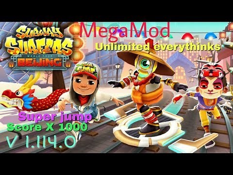 Subway Surfers v1.114.0 Mega Mod Apk beijing 2020 score x 1000