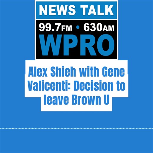 In case you missed it, @alexkshieh joined @genevalicenti on Monday to talk about his decision to leave Brown for an anti fraud start up Podcast🎧🔗 https://omny.fm/shows/the-news-with-gene-valicenti/alex-shieh-leaving-brown-for-start-up-company | NewsTalk 99.7 & AM 630 WPRO