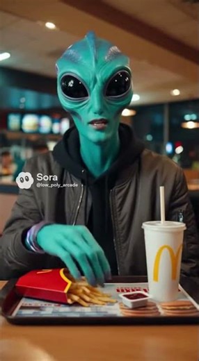 Alien reviews McDonalds #sora2 #funny #ai