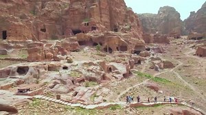 Petra🎼🎹❤️👍 Petra is the treasure of ancient world, hidden behind an almost impenetrable barrier of rugged mountains, boasting incomparable scenes that make it the most majestic and imposing ancient site still-standing nowadays.. It has been said "perhaps there is nothing in the world that resembles it", actually, for sure, there is nothing in the world that resembles it. The rock-carved rose-red city of Petra is full of mysterious charm, it was "designed to strike wonder into all who entered 