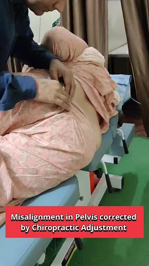 Misalignment in Pelvis corrected by Chiropractic Adjustment #chiropracticadjustment #PainRelief #reels | Healing osteopathy, chiropractic and physiotherapy clinic