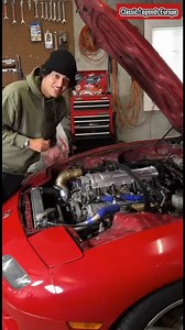 Real-life Mazda rotary engine start-up inside a small garage....