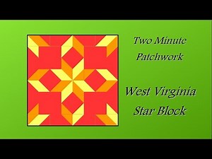 Patchwork Block Tutorial - West Virginia Star Block