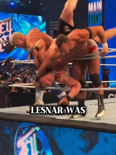 Major botch at the Royal Rumble during Brock Lesnar's elimination #wwe #royalrumble