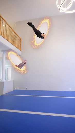 Nick Pro on Instagram: "Parkour with portals ⭕️🪄 #parkour #nickpro #portals"