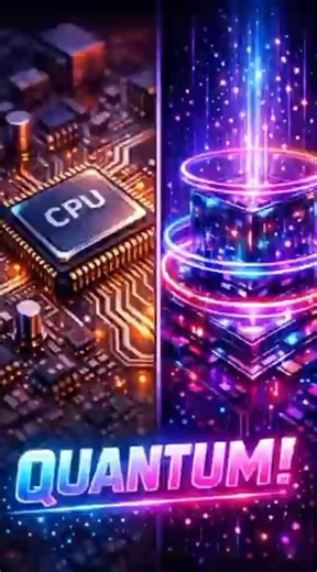 Quantum vs Normal Computing Explained in 1 Minute 🤖✨ | #quantumcomputing #technology #ict