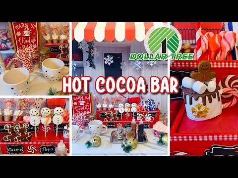 DIY Dollar Tree Hot Cocoa Bar | Treats to Make For a Hot Cocoa Bar | Hot Cocoa Themed Treats