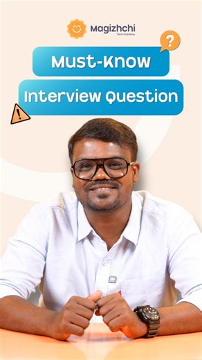 Magizhchi Tech Academy on Instagram: "Every Java interview asks, “What is an array?” but theory alone won’t impress. Learn how to convert the textbook definition into a simple, example-based answer that makes the interviewer instantly choose you."