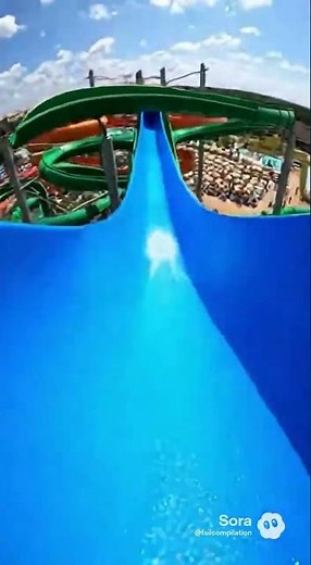 Water Park Slide FAIL 😬 | He Falls Off Mid-Slide