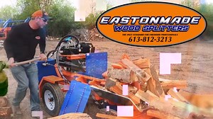 9.5K views · 99 reactions | The easiest way to split big pieces of wood into smaller pieces of wood!!! 613-812-3213 www.eastonmadewoodsplitters.com #eastonmade #logsplitter #firewood #arborist #treecare #logging #skidsteer #HeavyEquipment #miniskidsteer | Eastonmade Wood Splitters | Facebook