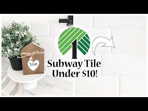 DIY Dollar Tree Subway Tile Backsplash | UNDER $10!