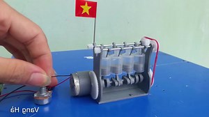 Build a 4 Cylinder Model Engine from PVC | #diy #model #pvc #toy #gear #engine