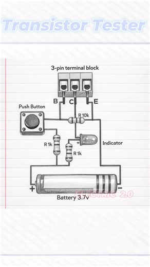 NPN Transistor Tester Circuit | Electric 2.0