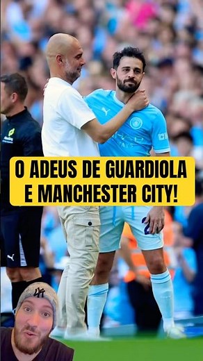 EMOTIONAL! THE FAREWELL OF GUARDIOLA AND BERNARDO SILVA #guardiola #bernardosilva #mancity #premi...