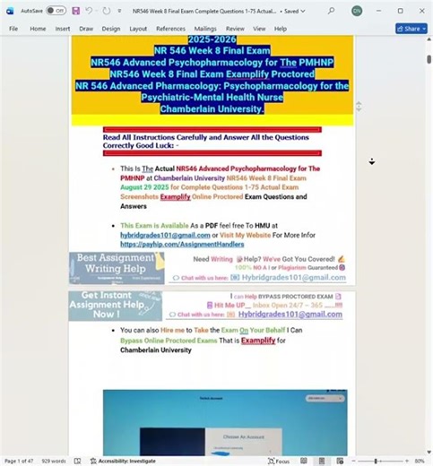 NR546 Week 8 Final Exam Complete Questions 1 75 Actual Exam Screenshots 29 August 2025 Examplify