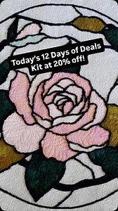 If you’re not on our mailing list y’all are MISSING OUT! So here’s a sneak peek at one of our 12 Days of Deals! Each day we are offering an exclusive one day only sale on a different kit, and today is one of my all-time favorites. Create this stunning and unique stained glass piece with less work and more wow! Today at 20% off on our website only. Wile supplies last, and one day only so run, don’t walk! | Chenille-It Blooming Bias | Facebook