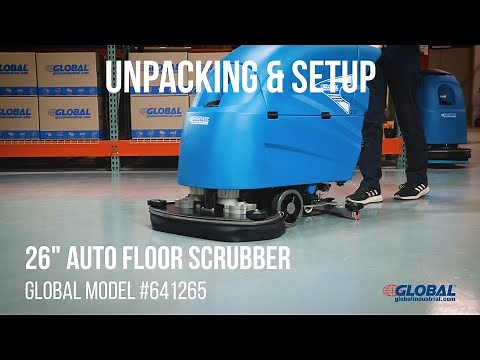 641265 Global Industrial Floor Scrubber Unpacking & Setup