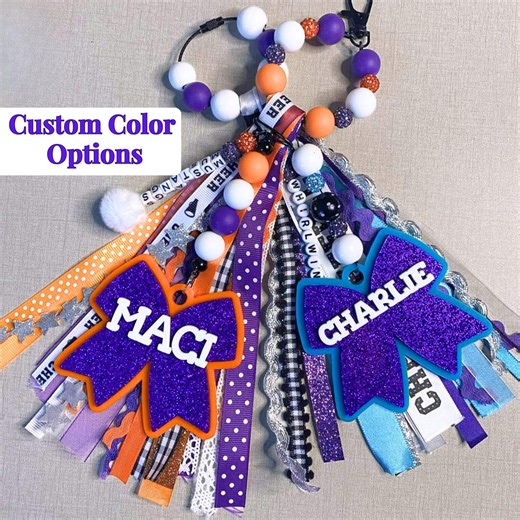 Personalized Cheer Gift Idea Cheerleader Keychain Bag Charm Athletes Custom Keepsake for Daughter Cheer Sister Gift for Competition - Etsy