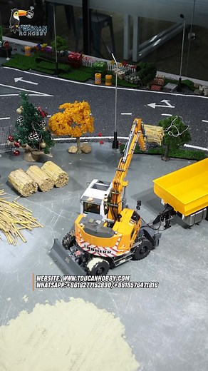 5.9K views · 88 reactions | A rare relaxing moment! 里 Operate the 1/14 wheeled C914 excavator with its matching trailer to work – tidy up your desk and build a small construction scene. So satisfying and therapeutic!#toucanhobby #scalemodel #rchobby #model #RCAddicts #rc #toucan #excavator #machine #rcmodel #hydraulic | Toucanhobby | Facebook