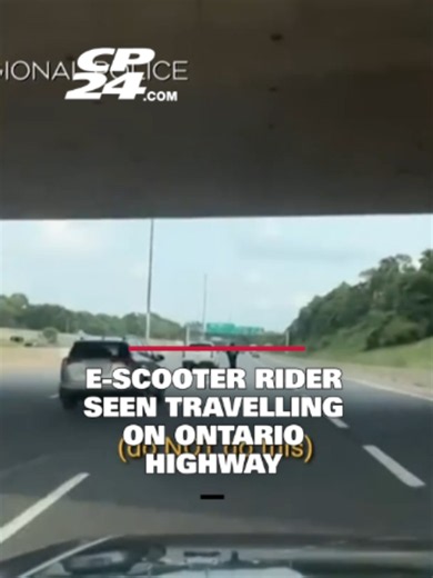 E-scooter on Ontario highway: police warning after dangerous ride